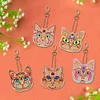 >SALE<5pcs DIY Rhinestone Pendant Handmade Bag Pendant Keyring Jewelry (Fairy Cats)