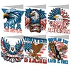 (US Only)6PCS DIY Independence Day Diamond Art Greeting Cards for Independence Day