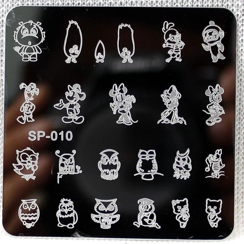 Nail Stamping Plates Cartoon Stamping Plate  SP Design Nail Art Image Plate Equipment Stamp Stamping Plates Manicure Template-Nail Inspo
