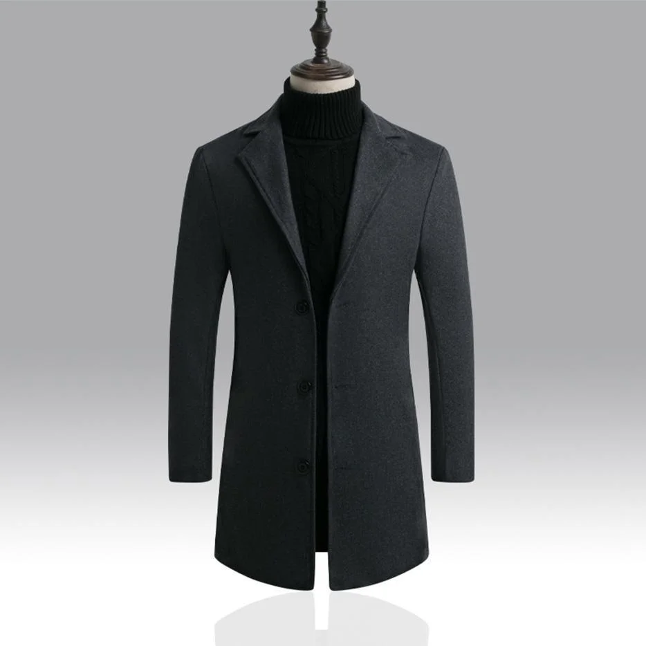 Модерно палто с ревер Мъжко палто