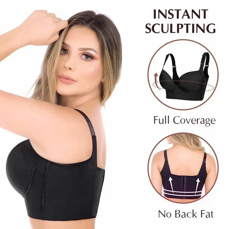 Janeeyrie Deep Cup Bra Hide Back Fat With Shapewear Incorporated（Buy 1 Get 1 Free）(2 PACK)