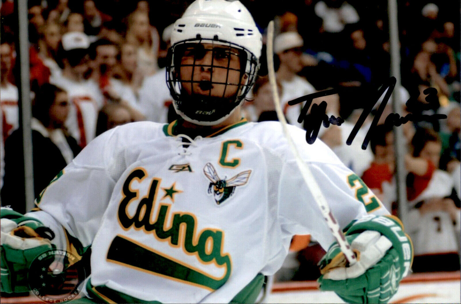 Tyler Nanne SIGNED 4x6 Photo Poster painting EDINA HIGH / NEW YORK RANGERS