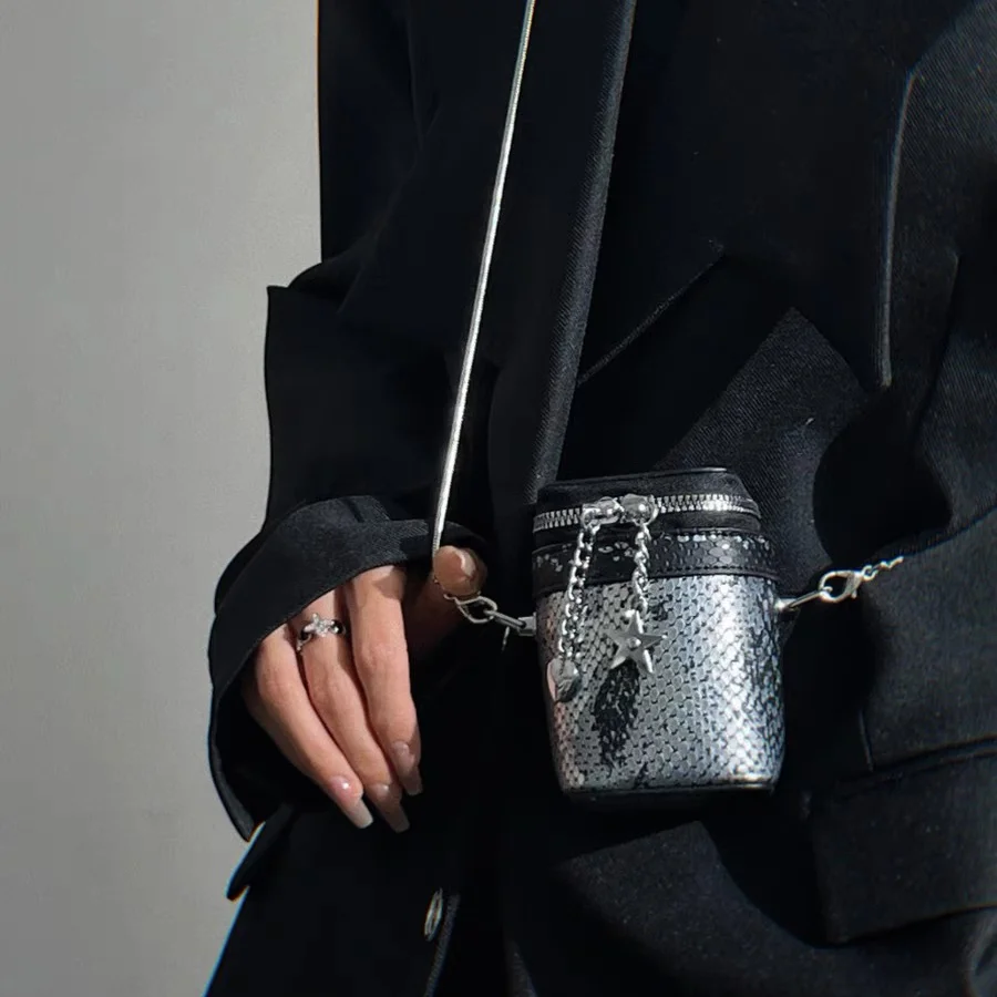 Danccia INCITY “Snakeskin ”  BUCKET CROSSBODY BAG