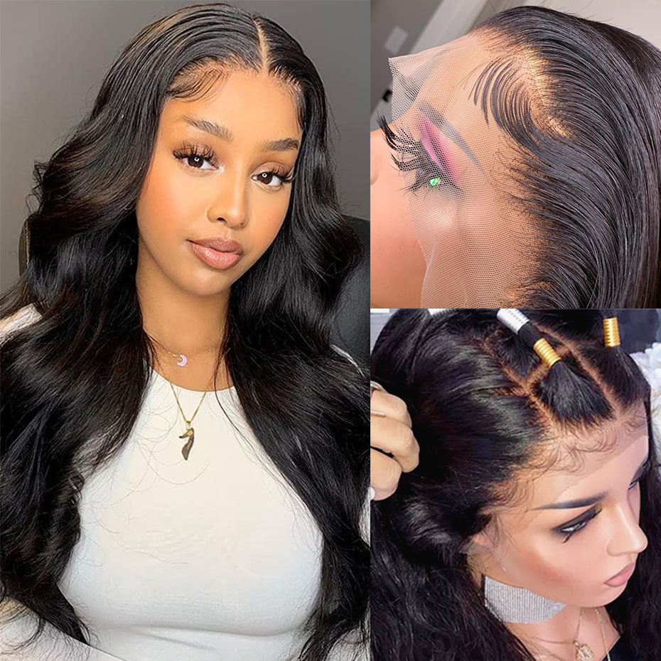 Black Body Wave Lace Front Long Wigs Woman US Mall Lifes