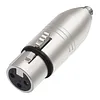 1/8in TRS Female To 3Pin XLR Female Aduio Adapter Lockable Gender Changer Audio Coupler Connectors for Mixer Microphone Power Amplifier