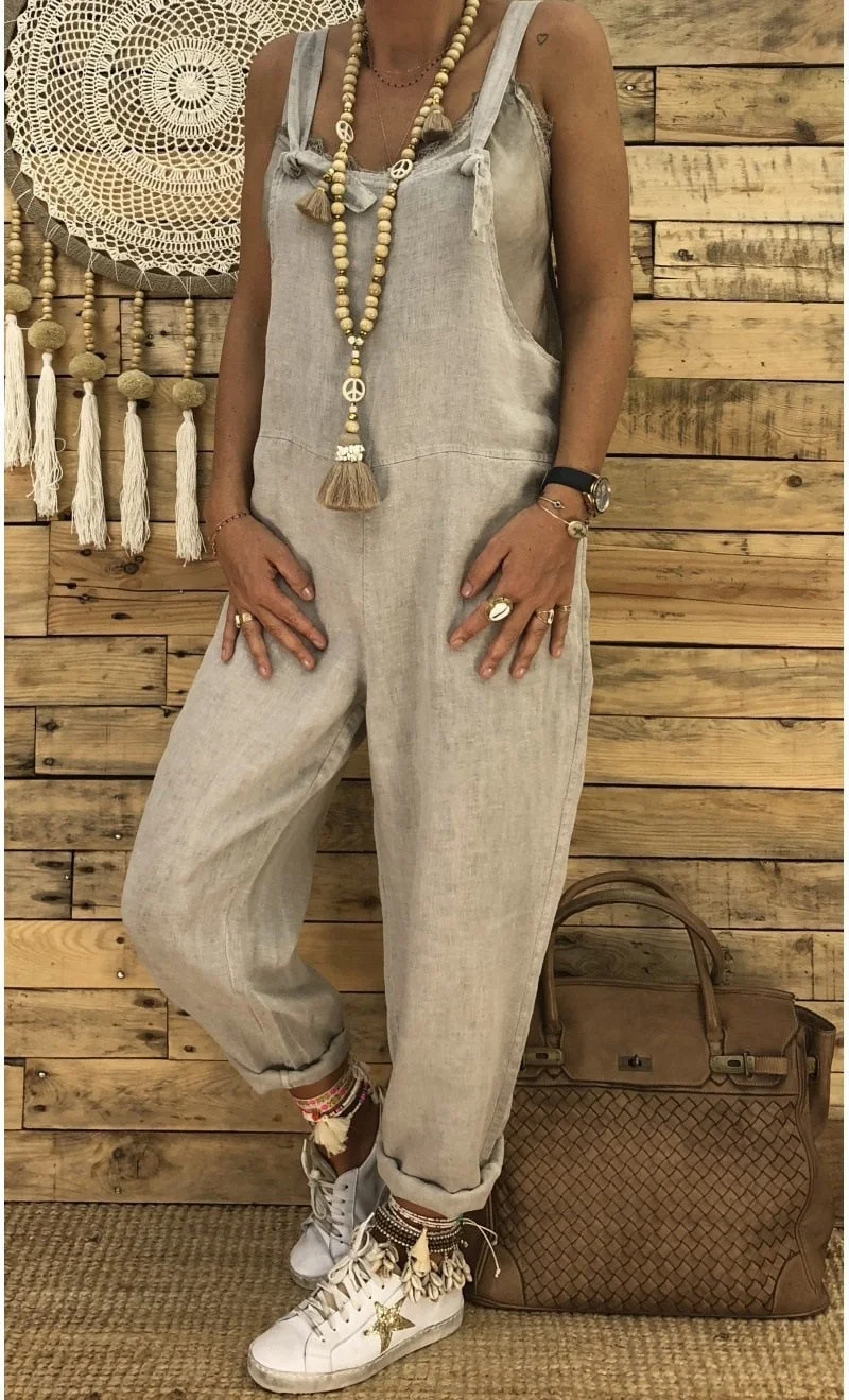 Jumpsuits women rompers 2021 robes hot style fashion leisure loose condole belt suspenders big yards vestido de mujer CKN1119