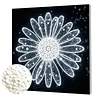 uk.everydayedeals DIY Pearl Painting With Frame - Handmade Self-Adhesive Pearls - Bright Sunflower(25*25cm)