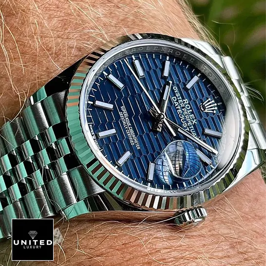 rolex 126234 blue motif replica