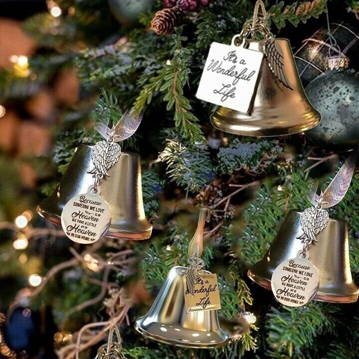 (🎅XMAS SALE - 49% OFF) Christmas Ornaments Angel Wings Bell🔔With love and beautiful decoration