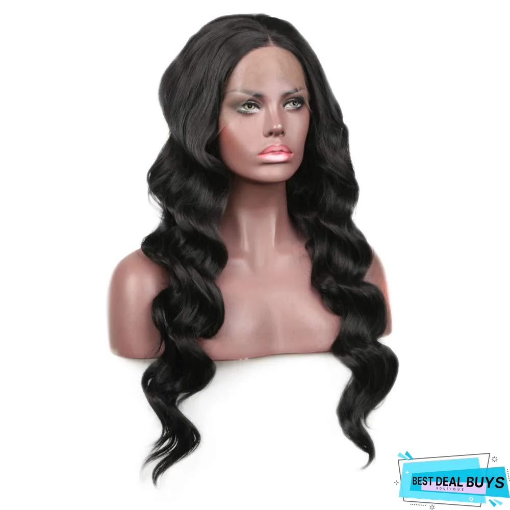 Wig Female Black Wavy Curls