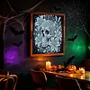 Partial Drill 5D Diamond Painting Kit Skull Abstract 30x30cm(Lily Skull)