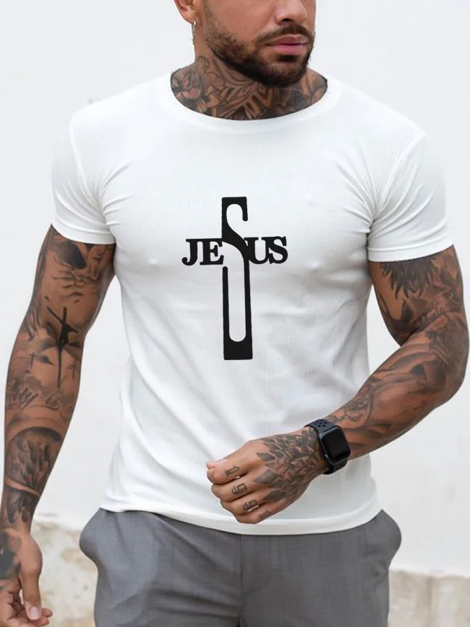 Men's Cotton White T-Shirt