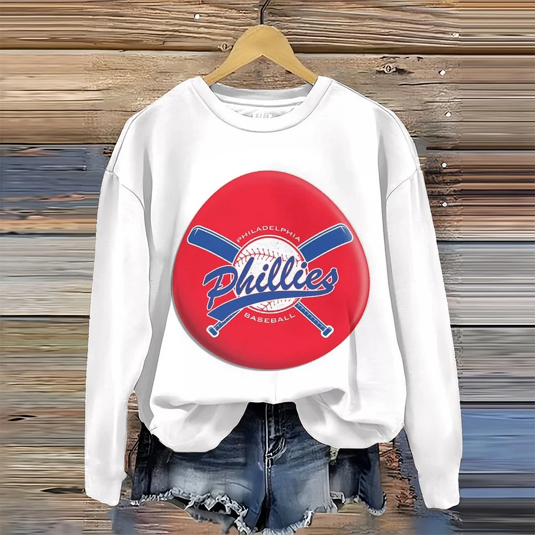Round-neck Sweatshirt Long Sleeve Casual T-shirt for Women and Men  , Blue, Red
