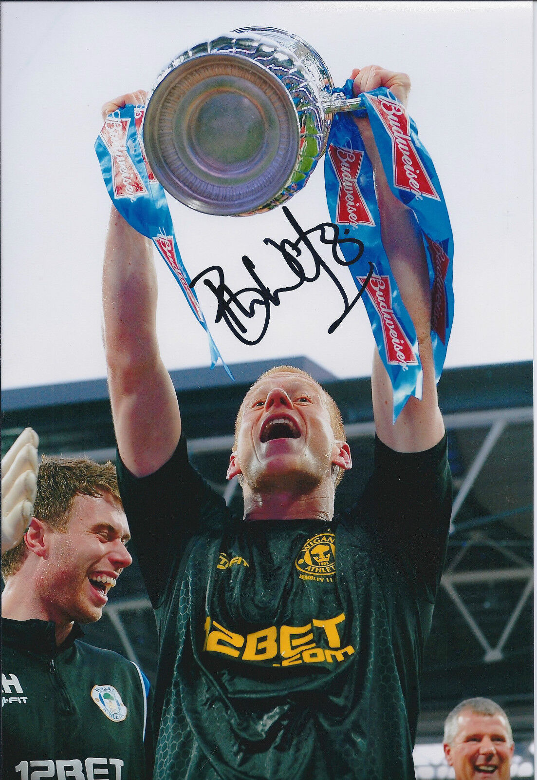 Ben WATSON SIGNED Autograph 12x8 Photo Poster painting AFTAL COA Wigan Athletic Winning Goal