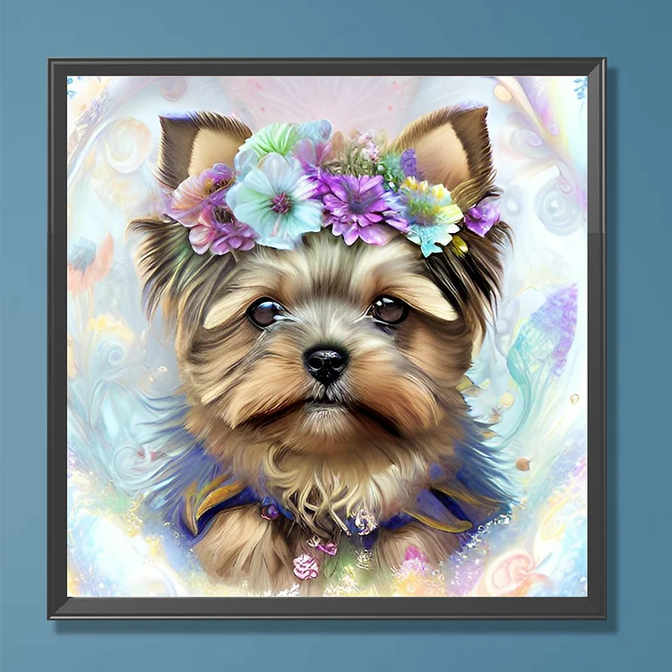 Full Round Drill Diamond Painting - Yorkshire Terrier - 30*30cm