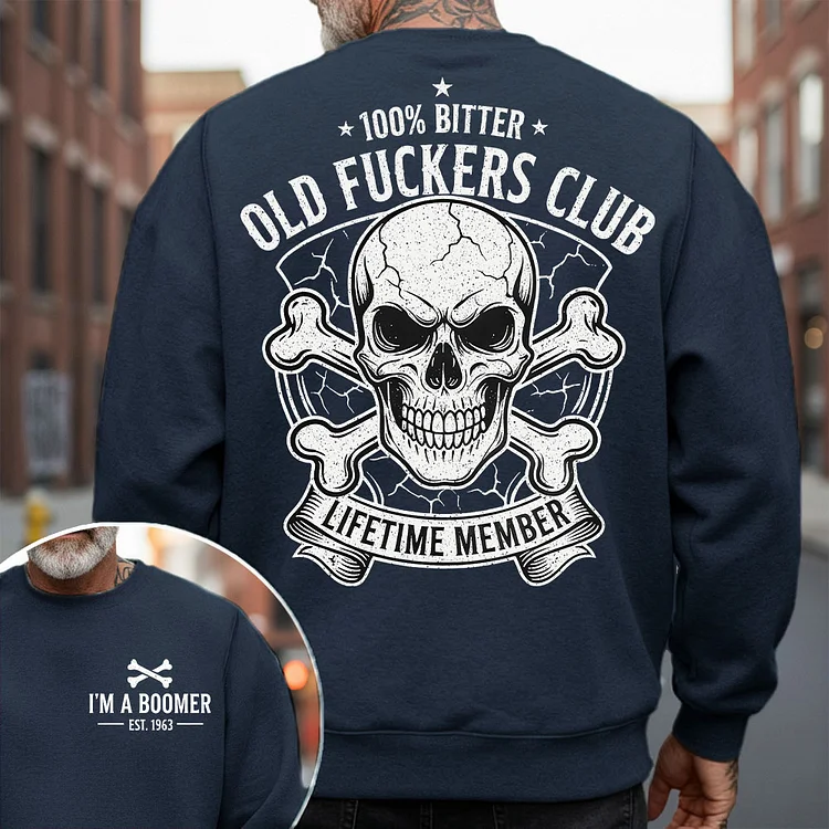 The Bitter Boomer Hoodie – Skull & Crossbones Lifetime Member Tee, Hoodie, Custom Year Of Birth Sweatshirt