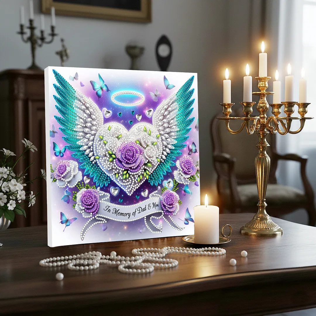 DIY Special Shape Drill Pearl Gem Diamond Art Painting Kit with Frame 9.84x9.84in Art Craft Pearl Diamond Painting for Adults Beginners Home Decor (BK37)