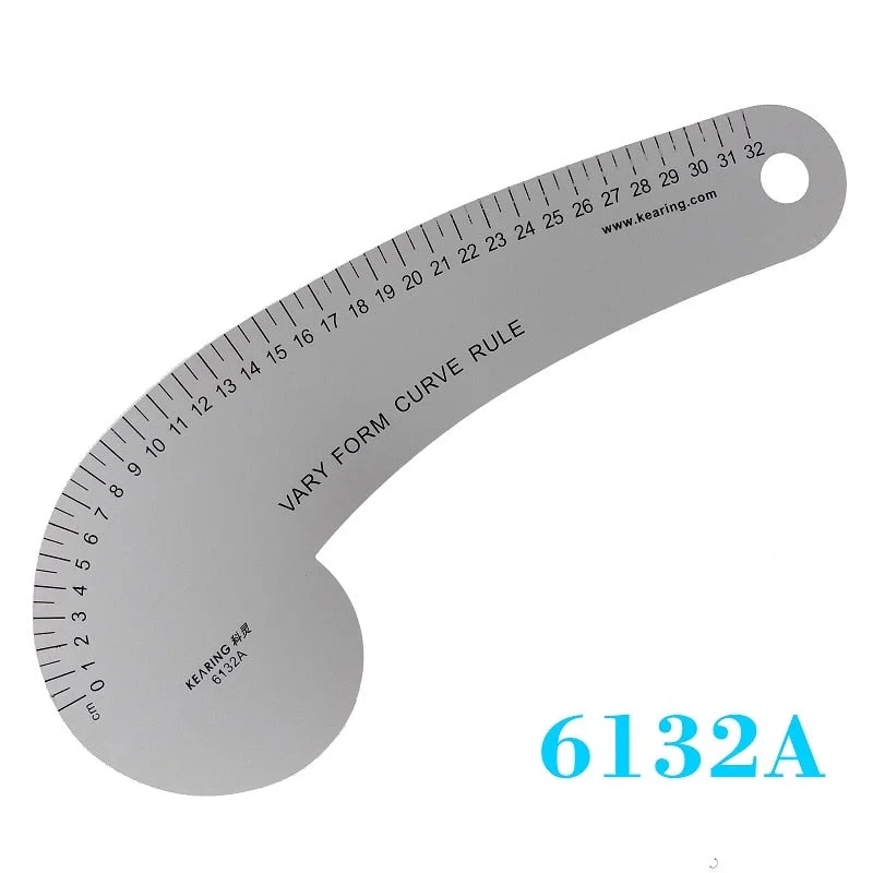 Metal Patchwork Rulers for Fashion Design Metric System Sewing Curve Ruler Garment Rulers for Patchwork Cutting Ruler