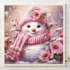 (40*40cm)Snowman - Round Partial AB Drill Diamond Painting