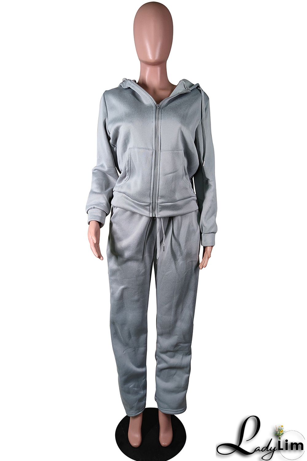 Red Fashion Casual Solid Basic Hooded Collar Long Sleeve Two Pieces