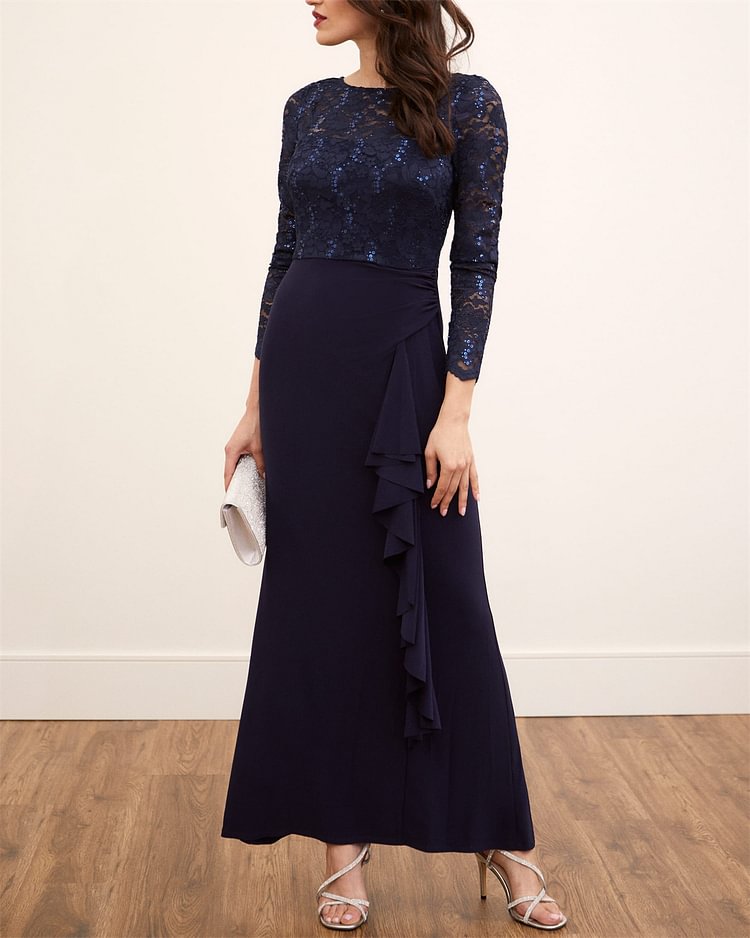 Women's Solid color Sequins Dress