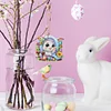 (US Only)PET Double Sided Special Shaped Easter Alphabet DIY Diamond Painting Keychain