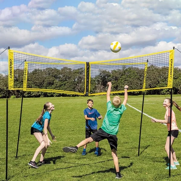 CrossNet Four Square Volleyball Net Game Set