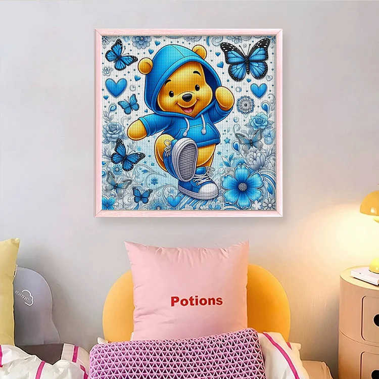 pooh Huacan Brand】Disney Winnie The Pooh 11CT Stamped Cross