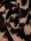 Leopard Print Lapel Long Sleeve Warm Coat
