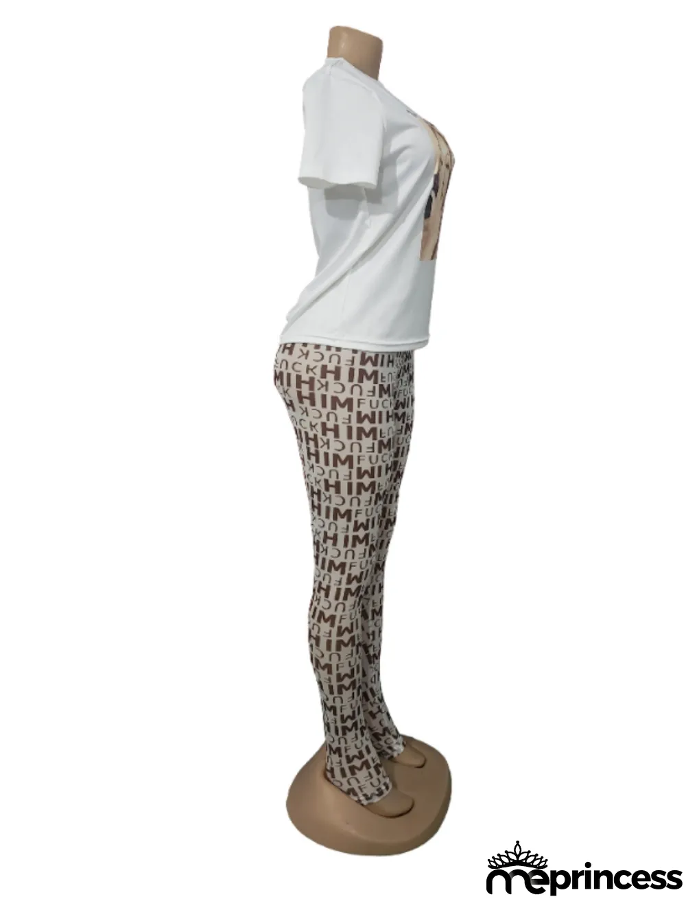 Summer Print White Character Shirt