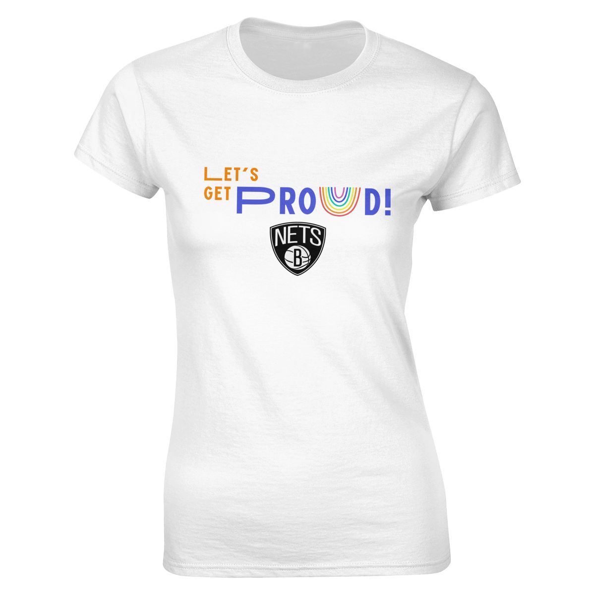 Brooklyn Nets Let's Get Proud Women's Crewneck T-Shirt