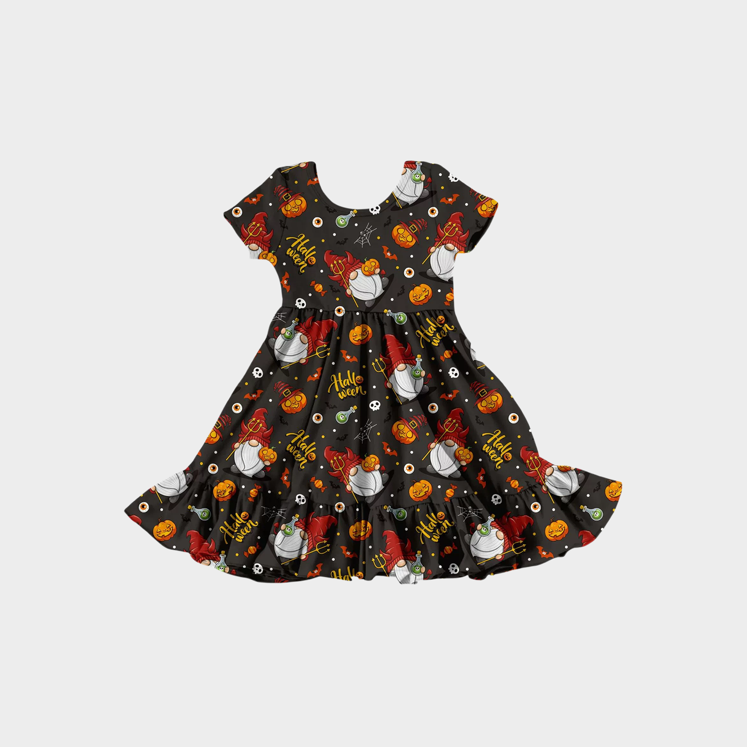Delightful Mix-Themed Bamboo Fiber Girls' Dress REAL SILK LIFE