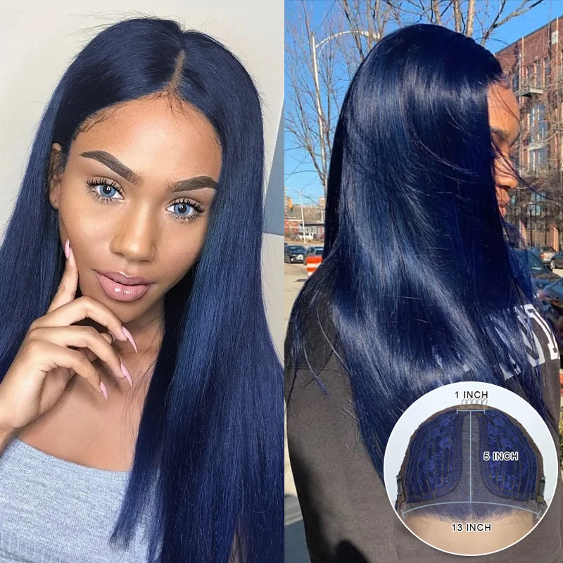Jewtribute Hair®|Blue Wig Lace WigT Part Lace Wig 