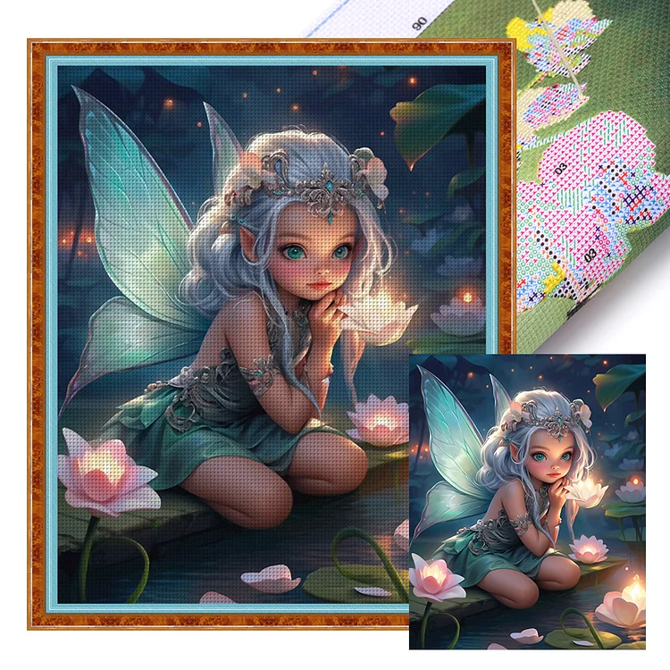 Butterfly Fairy 11CT Stamped Cross Stitch 40*50CM