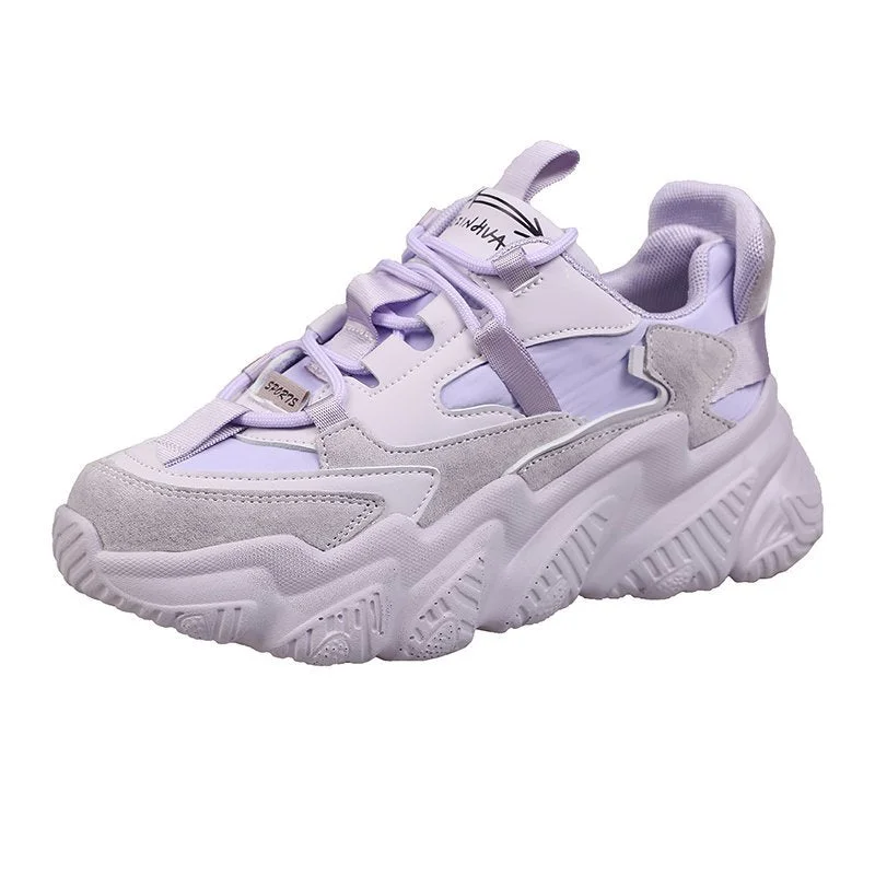 New Design Women Shoes 2021 Fashion Women's Chunky Shoes Trendy Purple Platform Sneakers Fitness Ladies Trainers Casual Shoes