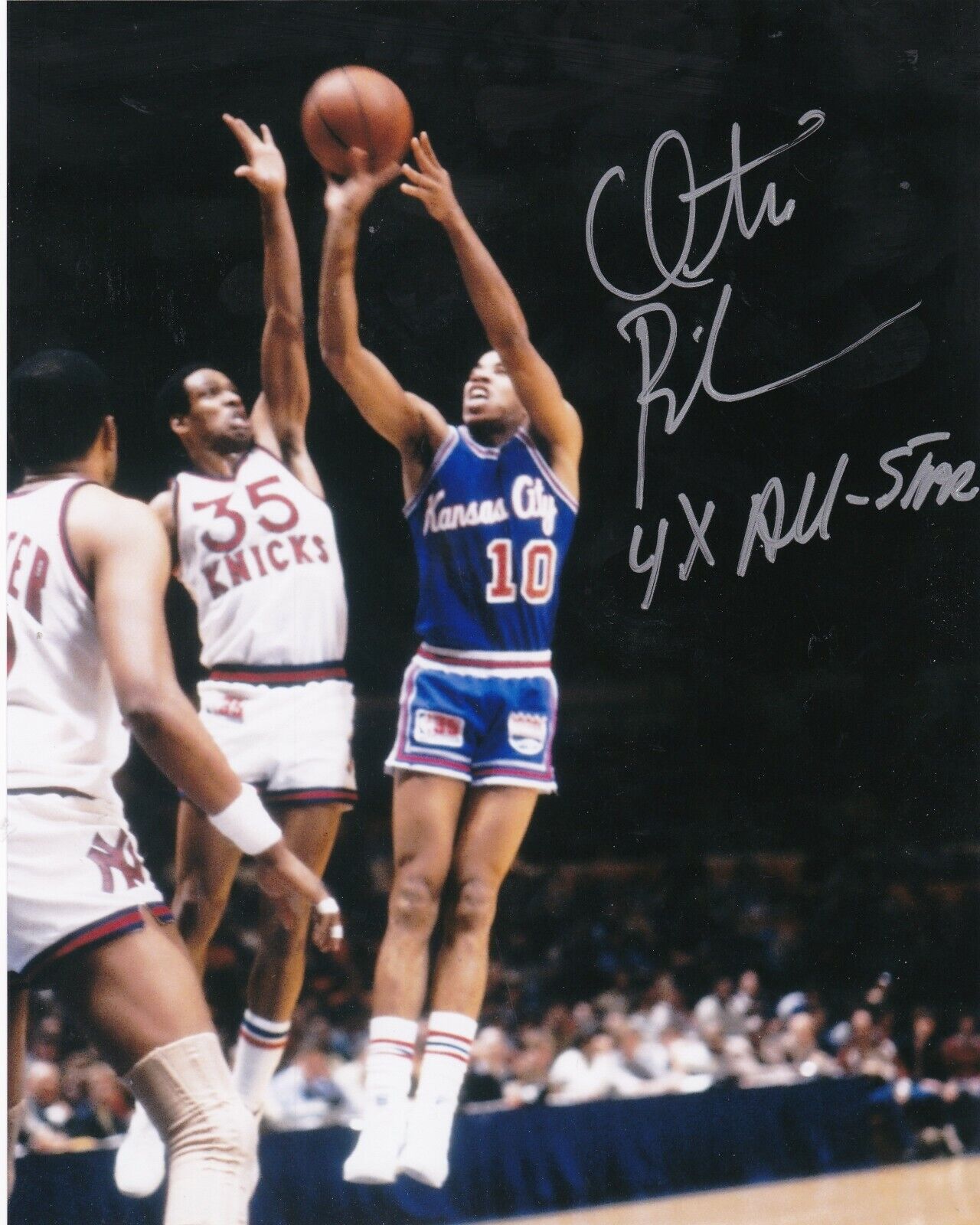 OTIS BIRDSONG KANSAS CITY KINGS 4 X ALL STAR ACTION SIGNED 8X10