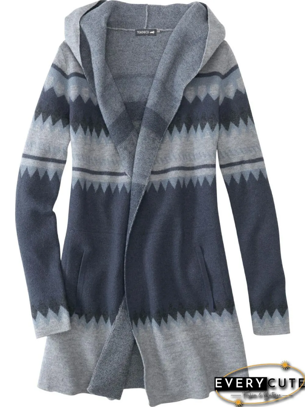 Vintage Ombre Autumn Split Joint Long sleeve Shawl collar Wool-Blend Jacket for Women