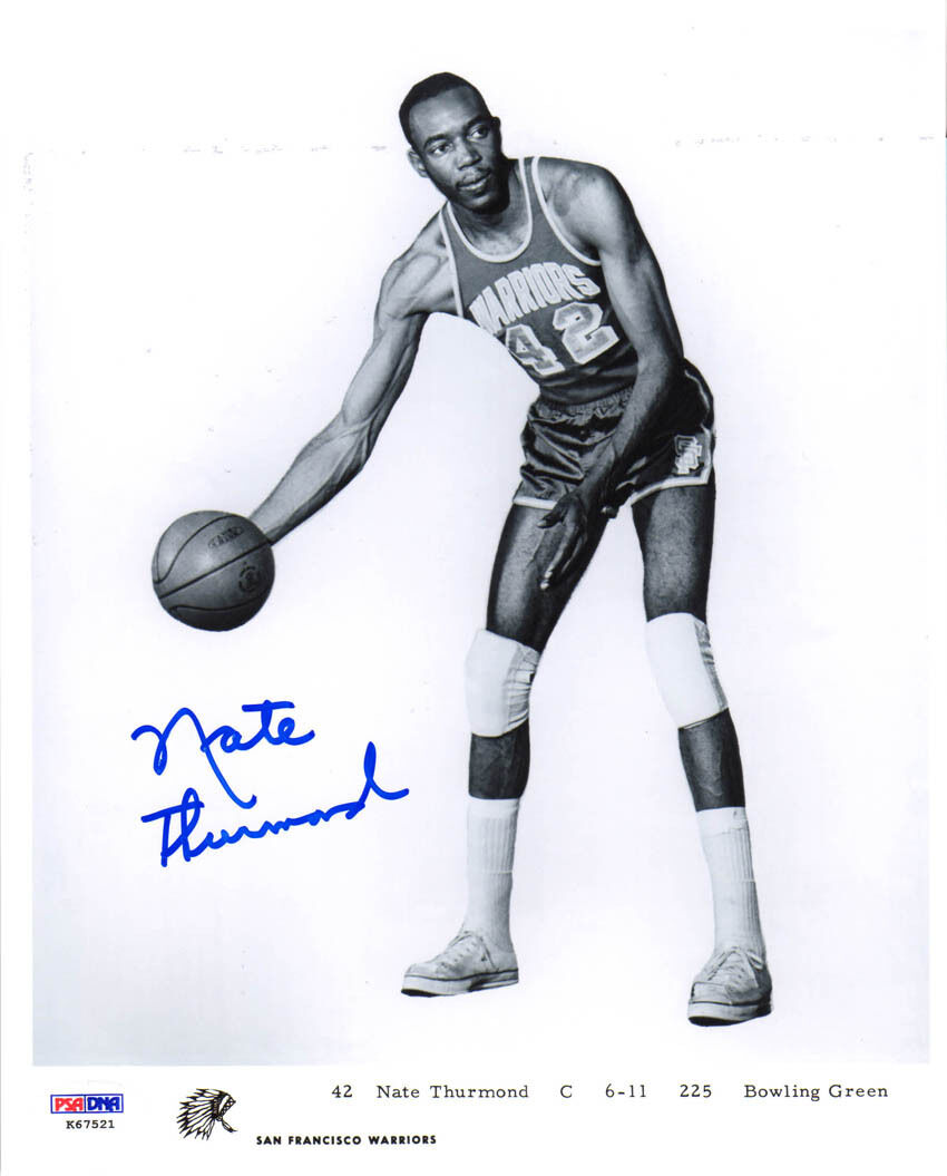 Nate Thurmond SIGNED 8x10 Promo Photo Poster painting Golden State Warriors PSA/DNA AUTOGRAPHED