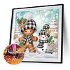 Diamond Painting - Partial Special Shaped Drill - Winter Snowman(Canvas|30*30cm)