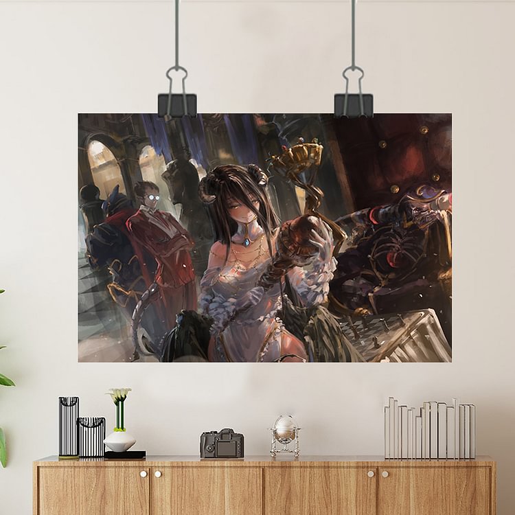 Overlord-Ainz Ooal Gown,Albedo,Demiurge,/Custom Poster/Canvas/Scroll Painting/Magnetic Painting