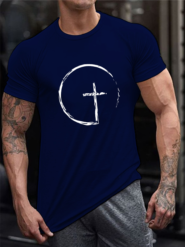 Cross Men's Print Crew Neck T-Shirt