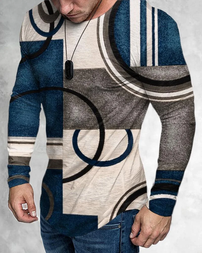 Men's Casual Plaid Printed Long Sleeves