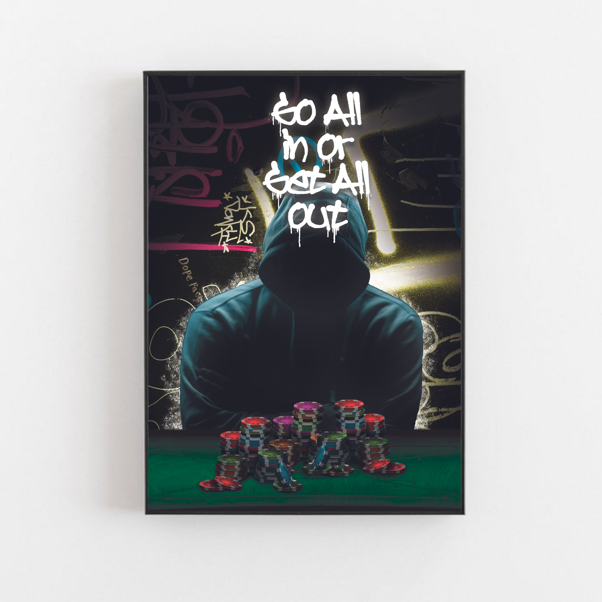 Go All In Or Get All Out Inspirational Quotes Canvas Painting and Posters Prints Wall Art Pictures For Living Room Home Decor
