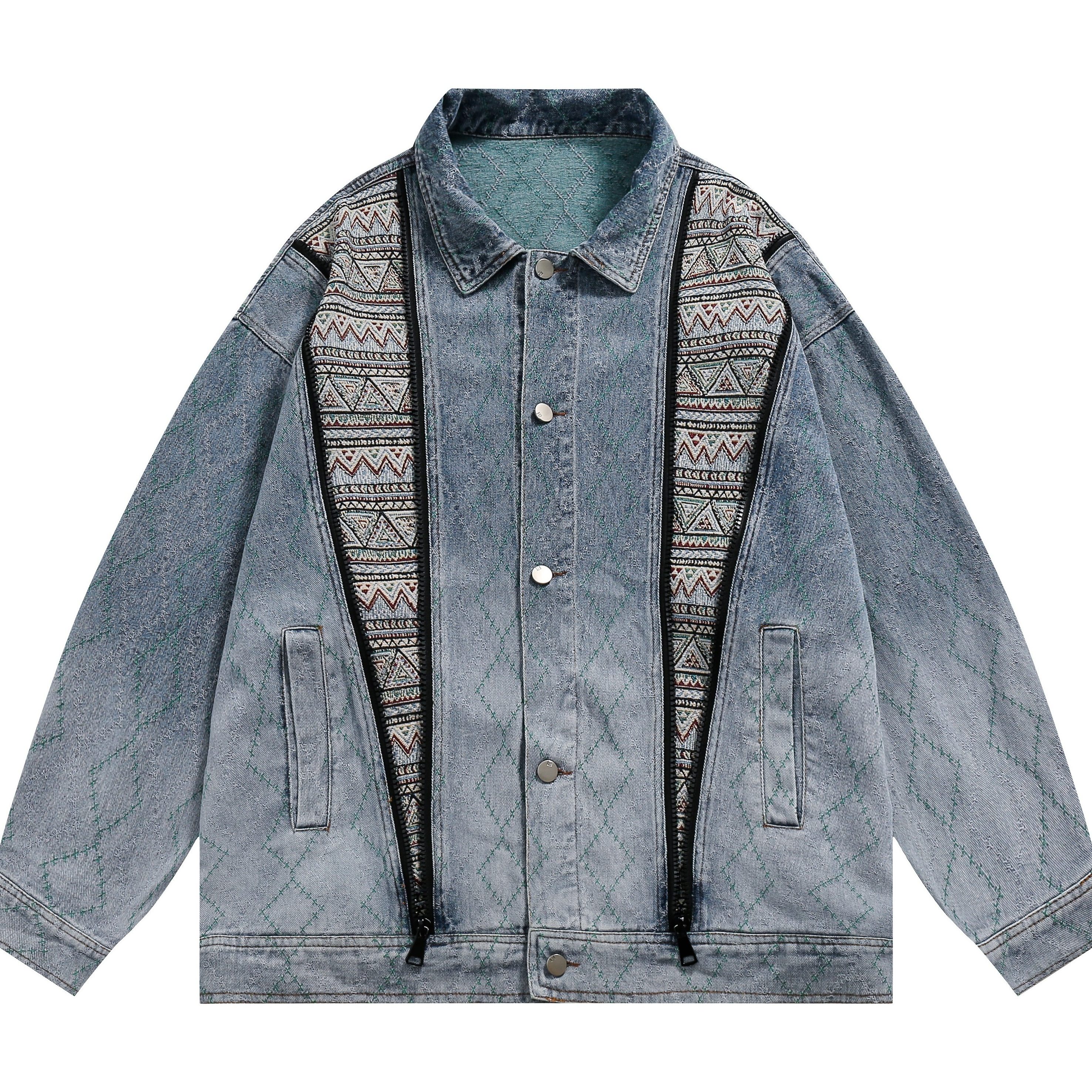 vintage Style Denim Jacket, Men's Casual Street Style Distressed Jacket Coat For New Generation