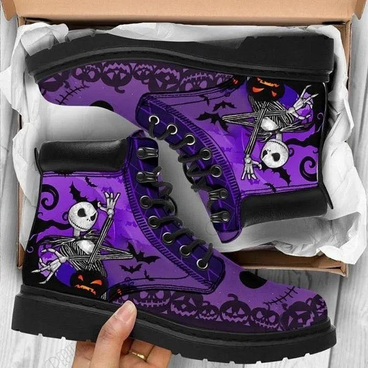 Women's Work Boots High Top Skull Martin Boots