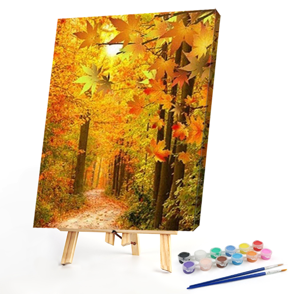 

40*50CM - Paint By Numbers - Autumn Maple Forest, 501 Original
