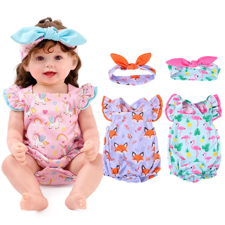 17"-20" Reborn Baby Clothes 3-Pcs Accessories
