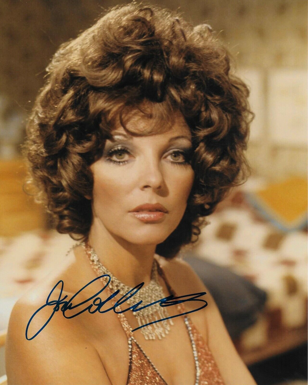 Joan Collins Original Autographed 8X10 Photo Poster painting #23 signed @Hollywood Show -Dynasty