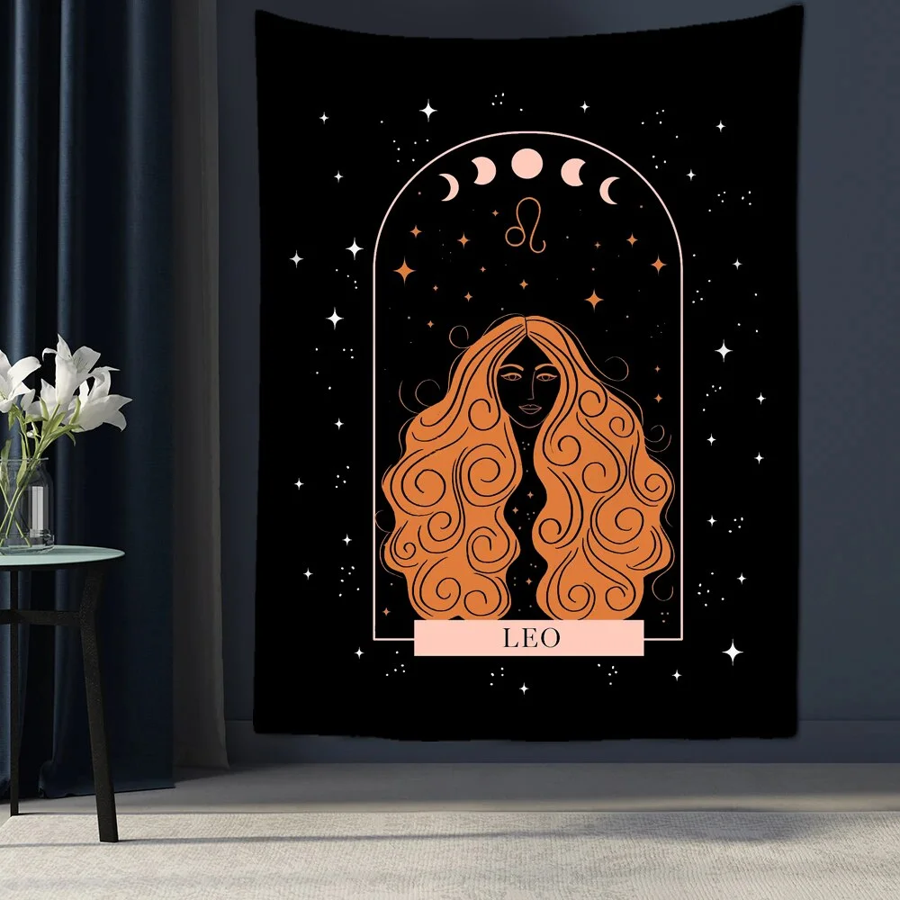Athvotar Goddess Girl Moon Tapestry Wall Hanging Black Witchcraft Supplies Dorm Decor Celestial Ancient Psychedelic Tapestry Trippy
