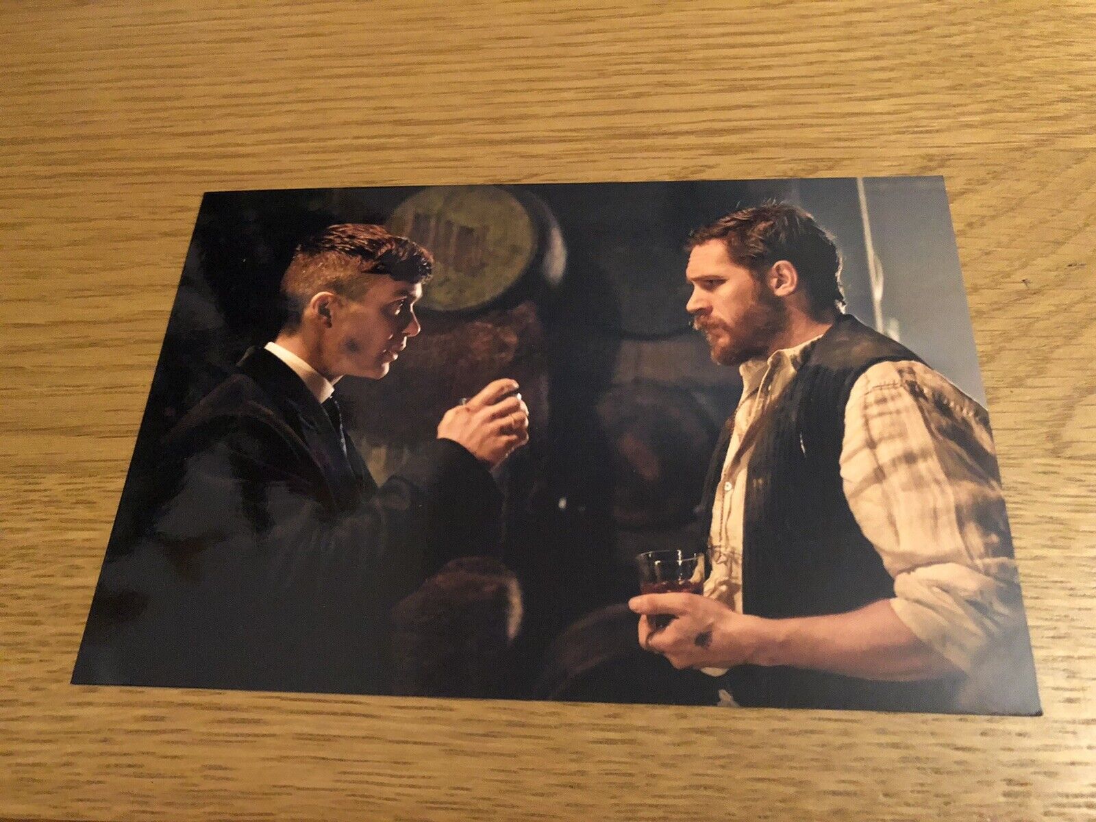 CILLIAN MURPHY & TOM HARDY (PEAKY BLINDERS) UNSIGNED CAST Photo Poster painting